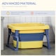 image 4 of HOMCOM Foldable Baby Bathtub for Newborns Infants Toddlers w Stool - Yellow