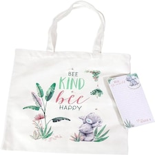 Me To You Bear Tote Shopping Bag & Note Pad Gift Set