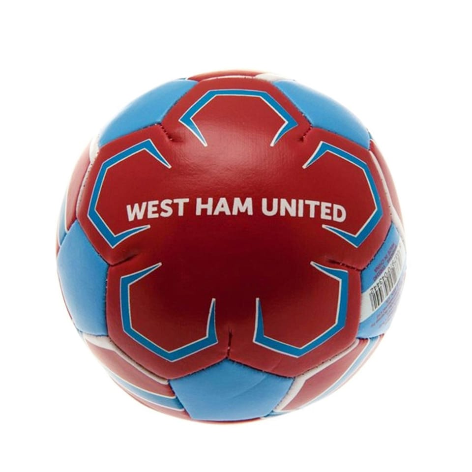 image 1 of West Ham FC Official 4 Inch Mini Soft Football - Claret/Blue - Mini