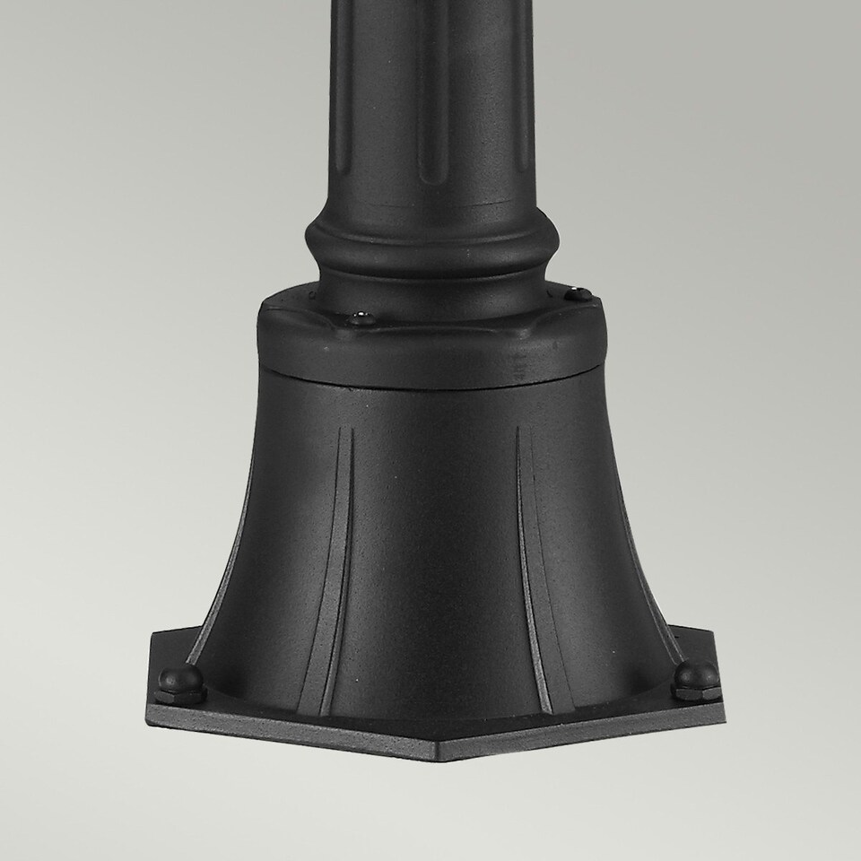 image 1 of Cotswold Lane 2 Light Medium Outdoor Post Lantern Black IP44, E14