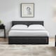 image 2 of Vida Designs Vanita 5ft King Size Ottoman Bed Storage Fabric Upholstered, Dark Grey, 150 x 200cm