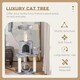 image 2 of PawHut Cat Tree Tower Activity Centre w/ Jute Post Bed Tunnel Perch Hanging Toy
