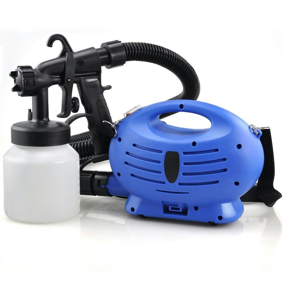 image 1 of Oypla 650W 800ml Electric Paint Sprayer Zoom Spray Gun Decorating Fence DIY Tool Blue