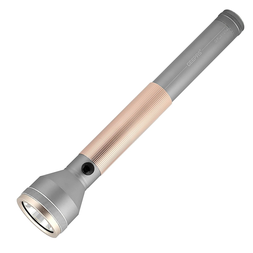 image 1 of GEEPAS Rechargeable LED Flashlight with Inbuilt Power Bank for USB Charging