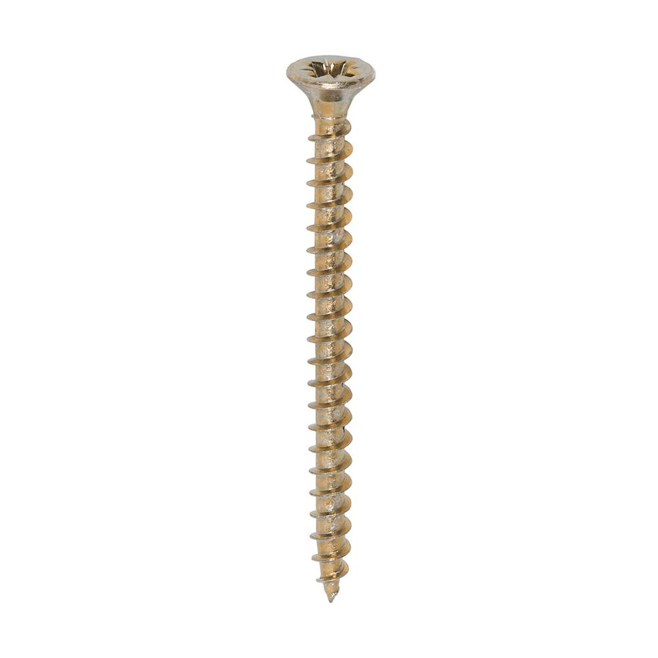 image 1 of Timco - Solo Chipboard & Woodscrews - PZ - Double Countersunk - Yellow (Size 4.0 x 50 - 200 Pieces)