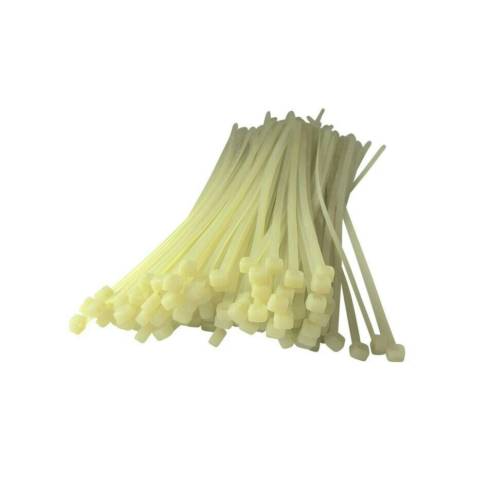 image 1 of Pack of 100 UV & Heat Resistant White Cable Ties
