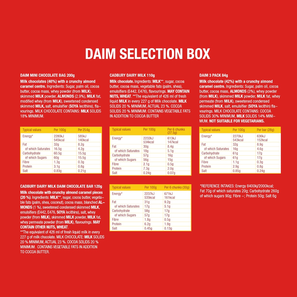 image 1 of Daim & Dairy Milk Chocolate Selection Box 2025