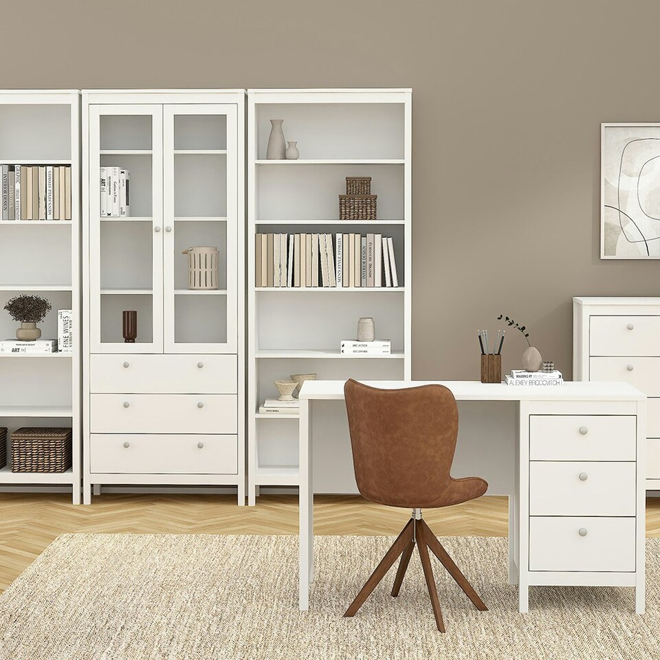 image 1 of Madrid Bookcase in White