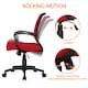 image 6 of Yaheetech Ergonomic Mesh Office Chair Mid-Back 360° Rolling Casters Red