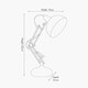 image 4 of Black Angled Task Table Lamp Study Desk Like