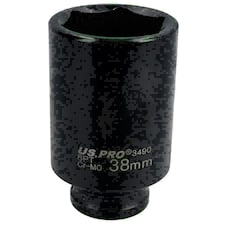 38mm Metric 1/2" Drive Deep Rear Hub Axle Nut Socket 6 Sided Single-Hex