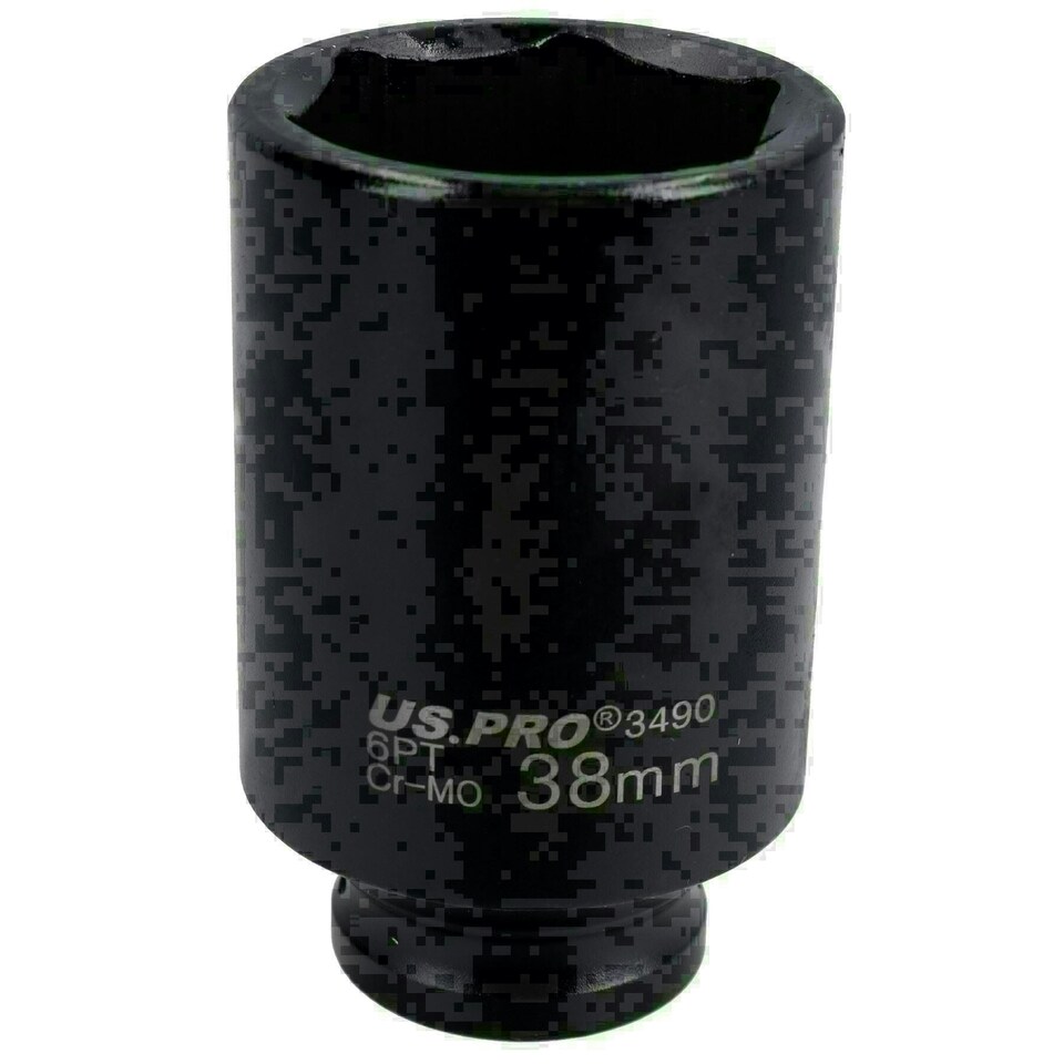 image 1 of 38mm Metric 1/2" Drive Deep Rear Hub Axle Nut Socket 6 Sided Single-Hex