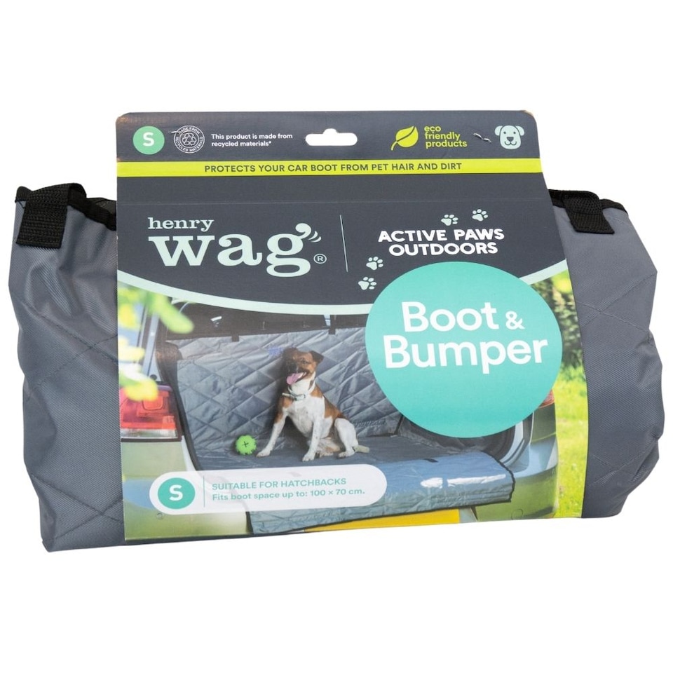 image 1 of Henry Wag Boot And Bumper Protector, Keeps Your Car Boot Clean And Protects The Interior, Size Small, Hatchback | Grey | Grey | Small/Hatchback | 1