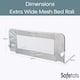 image 3 of Safetots Deluxe Soft Touch Denim Extra Wide Bed Rail, Grey 140cm Wide x 50cm Tall, Toddler Bed Guard For Safety