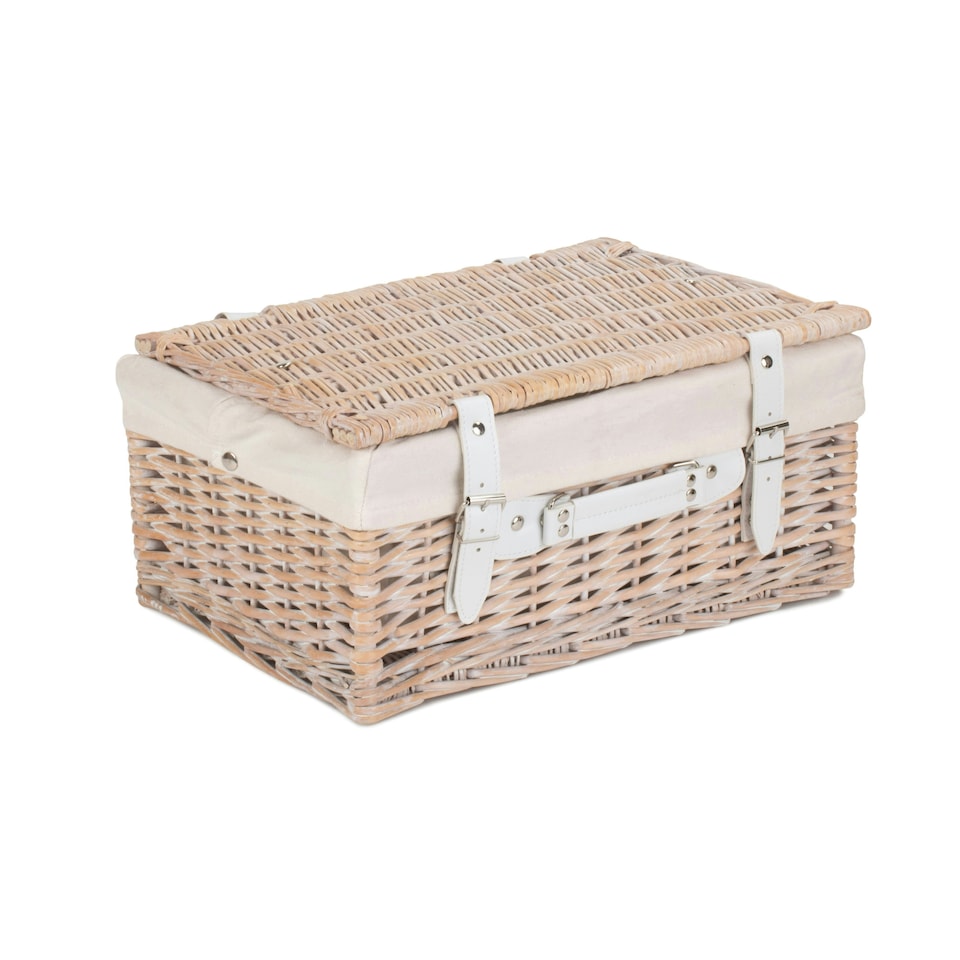 image 1 of 41cm Picnic Basket with Lining White | White | One Size