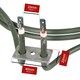 image 4 of SPARES2GO 3 Turn Heating Element for Electrolux EOB51001K EOB51001W EOB5700K EOB5700X Fan Oven 2000w