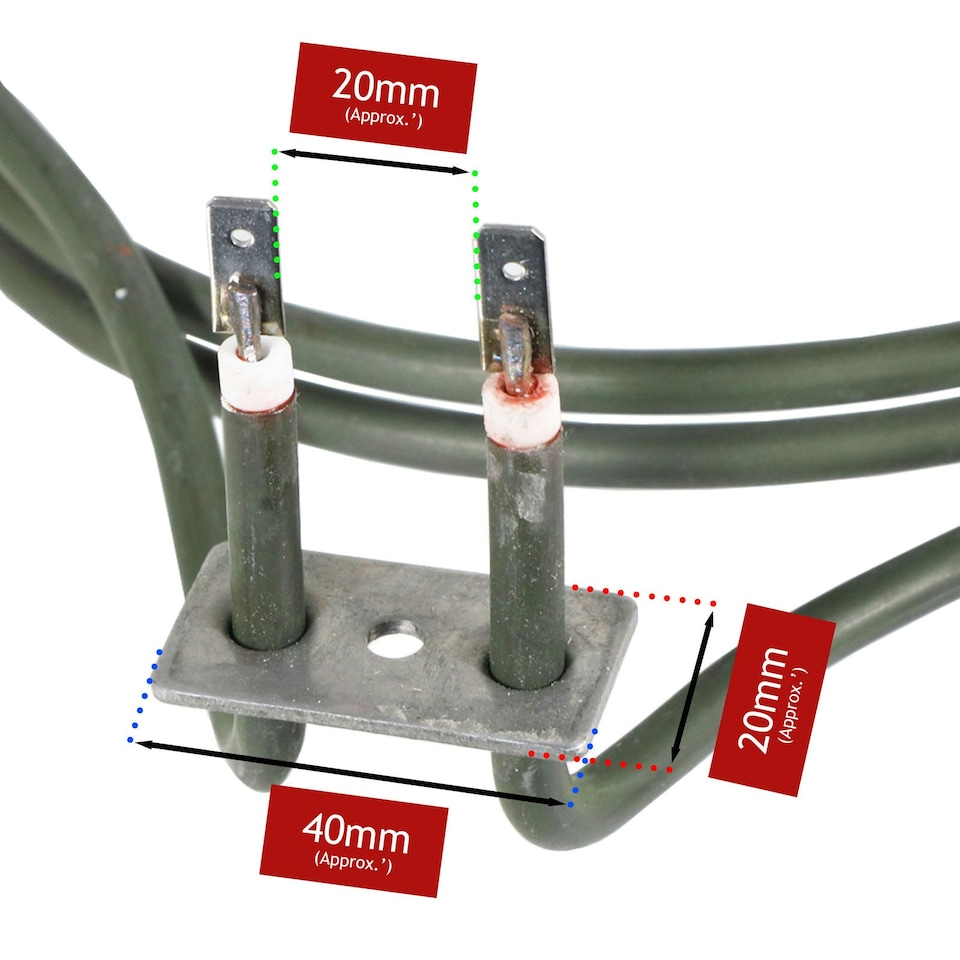 image 1 of SPARES2GO 3 Turn Heating Element for Electrolux EOB51001K EOB51001W EOB5700K EOB5700X Fan Oven 2000w