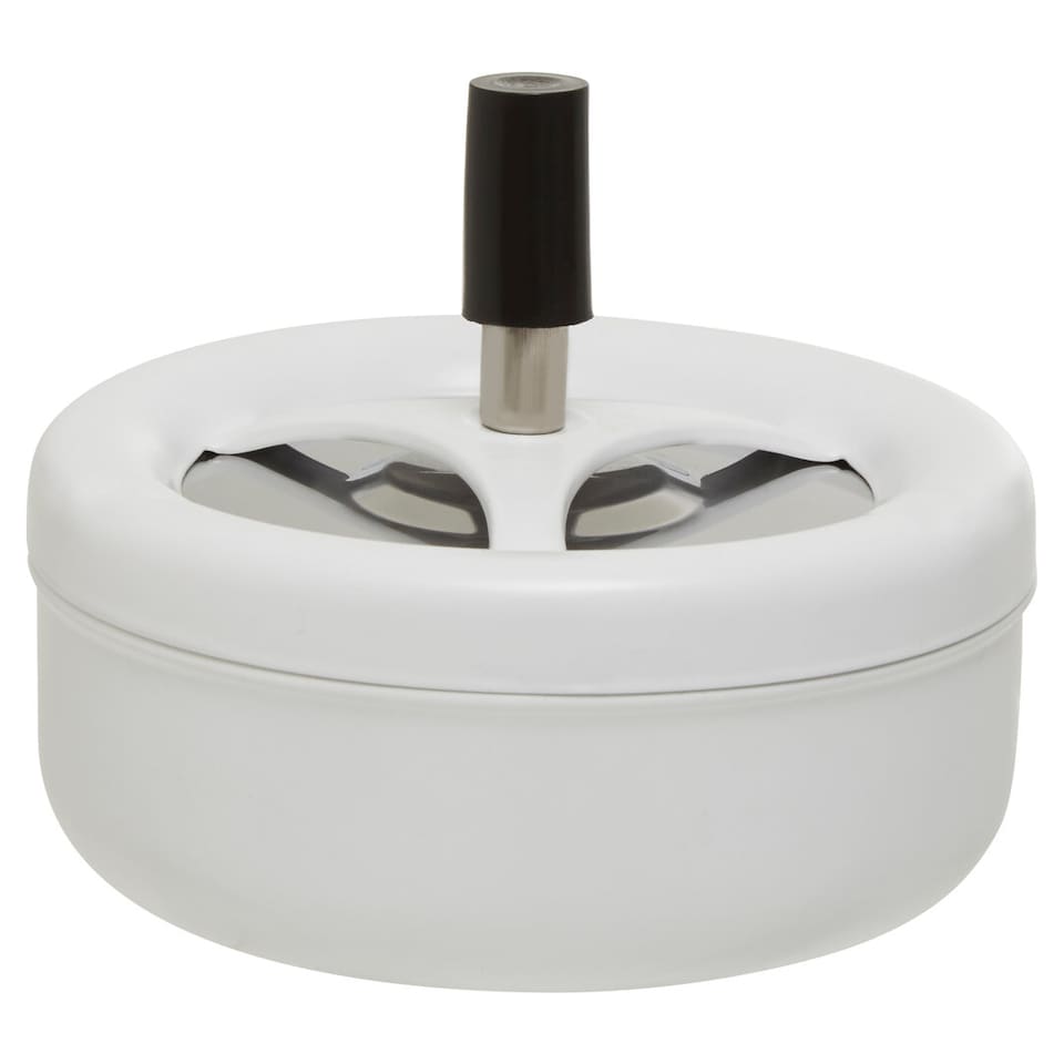 image 1 of Matte White Large Spinning Ashtray