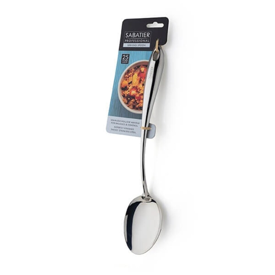 image 1 of Sabatier Professional Mirror Polished Stainless Steel Serving Spoon