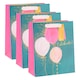 image 1 of Multipack of 3 Medium Gift Bags | Party Bags for Presents | Birthdays | For Her/Friend | Pink Balloons Design