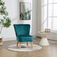 image 3 of Arezza Velvet Accent Chair - Teal