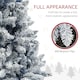 image 4 of HOMCOM 5 Foot Artificial Blue Snow Flocked Christmas Tree with Hinged Branches