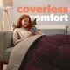 image 7 of Silentnight 10.5 Tog Seersucker Coverless Duvet and Pillowcase Set N/A | Berry/Natural | Single