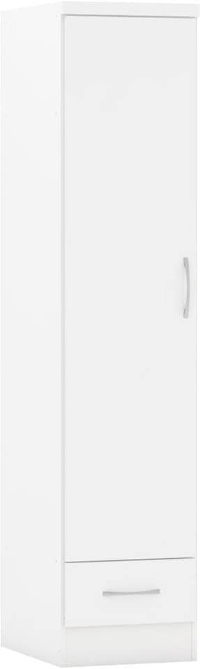 image 1 of Nevada 1 Door 1 Drawer Wardrobe | White