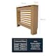 image 5 of JSH Radiator Cover Unpainted Horizontal Slat Wood MDF - Medium - 112cm (W) x 81.5cm (H) x 19cm (D) | Brown