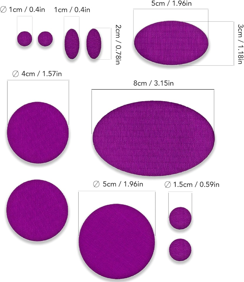 image 1 of aZengear Repair Patches for Jackets, Tent, Gear - Waterproof, Self-Adhesive, Tear-Cold-Heat-Resistant (11 Pieces, Dark Purple)