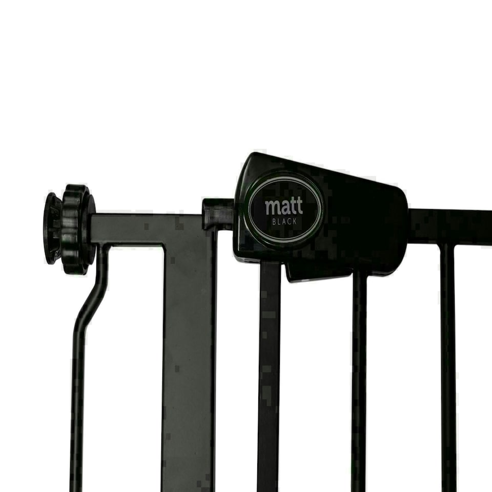 image 1 of Bettacare Extra Tall Pressure Installed Premium Pet Gate, 75cm - 83cm, Matt Black, Pressure Fit Stair Gate for Dog, Safety Barrier for Puppy