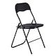 image 3 of 6 Pc Folding Lightweight Chair Set Portable Metal Frame PVC Velvet Ribcord Seats | Multi | Black Velvet