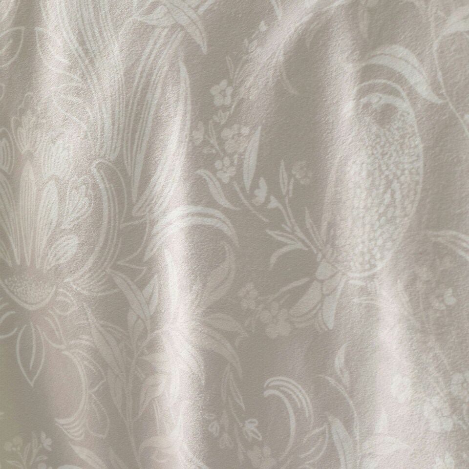 image 1 of Bridgerton By Catherine Lansfield Regal Birds Soft Velvet Duvet Cover Set Natural Cream | Natural | Single