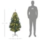 image 5 of HOMCOM 5ft Pre Lit Artificial Christmas Tree Holiday Decor with 100 Warm White LED Lights and 472 Tips, Banner, Ball, Tag, Tree Decoration, Auto Open