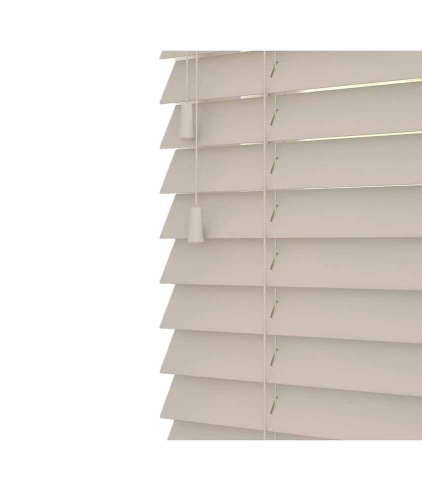 image 1 of 240cm Heather Oak Wooden Venetian Blinds With Strings (130cm drop) | Brown | Brown