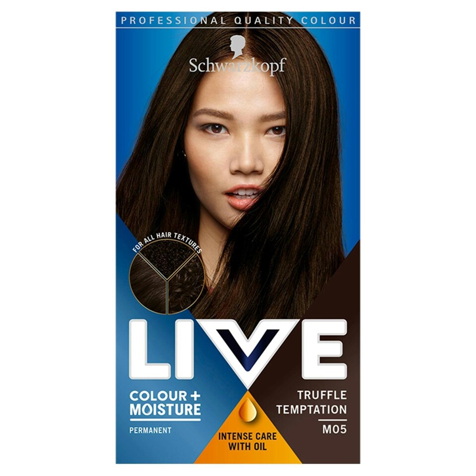image 1 of Schwarzkopf Live Colour+Moisture PermanentColour HairDye,M05 Truffle Temptation
