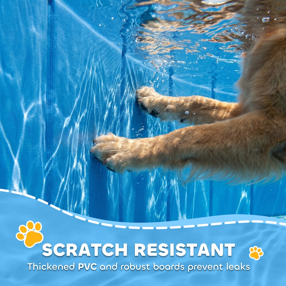 image 1 of PawHut Dog Pool Dog Bath Tub Dog Paddling Pool, 100 x 30 cm