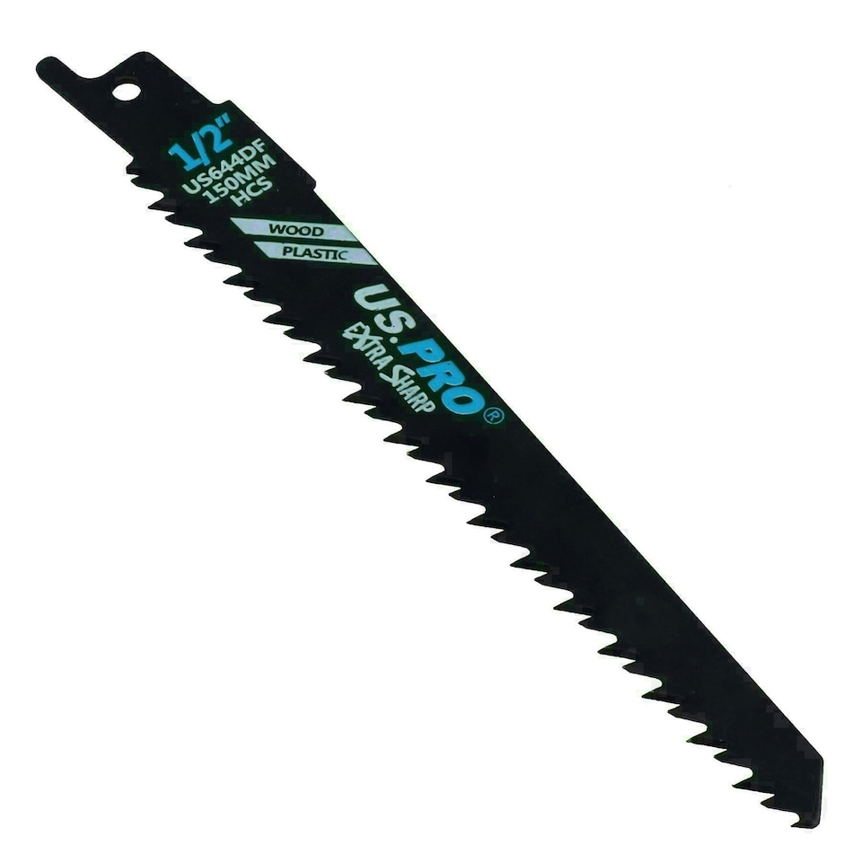 image 1 of 150mm Reciprocating Saw Blade 5 TPI Cutting Wood Plastic Sharp Fast Cut 5pk