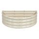 image 1 of Harbour Housewares Semicircular Steel Raised Bed - 90cm x 45cm - Ivory