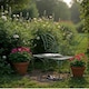 image 3 of Butterfly Design Garden Bench - Metal - L45 x W152 x H100 cm - Green