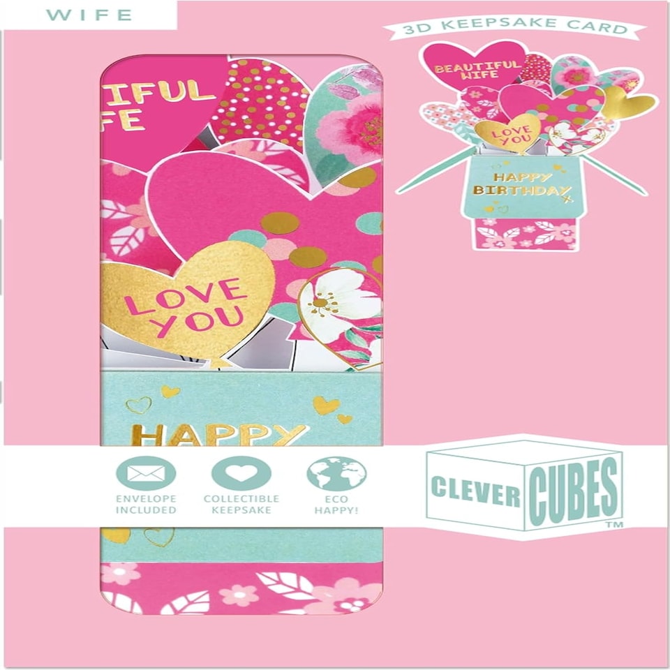 image 1 of Beautiful Wife Love Pops! Birthday Pop Up Greeting Card