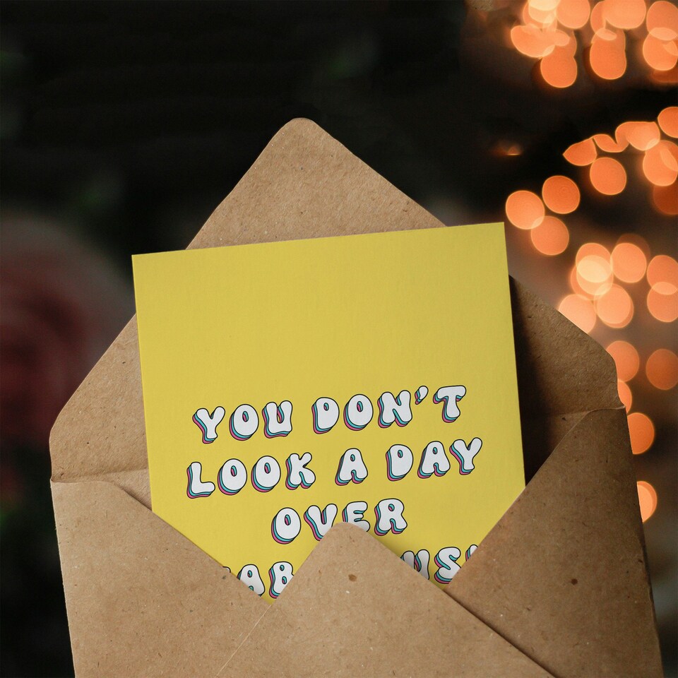 image 1 of Don't Look Day Over Fabulous Fun Joke Funny Birthday Card