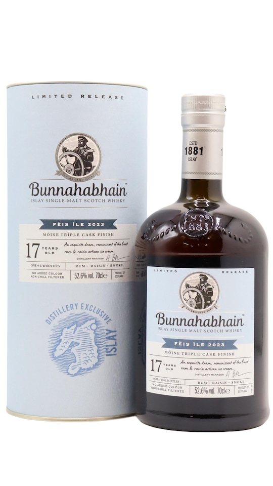 Bunnahabhain - Feis Ile 2023 - Moine Triple Cask Finish Islay Single Malt Scotch 17 year old Whisky