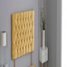 Gold Crush Velvet Chesterfield Crystal Button Headboard | Gold | 4FT Small Double 26"inch Headboard