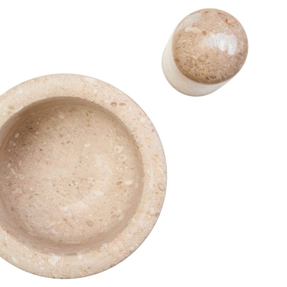 image 1 of Marmore Cream Marble Mortar And Pestle