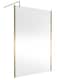 image 1 of Balterley Wetroom Screen with Support Bar, 1400mm, Brushed Brass