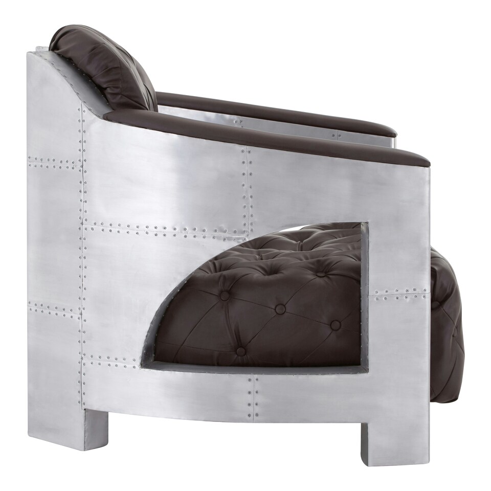 image 1 of Interiors by Premier Buttoned Armchair Brown
