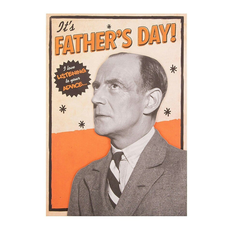 image 1 of Funny Father's Day Hallmark Open Humour 3d Foil New Card 'Advice' Medium