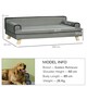 image 7 of PawHut Dog Sofa w/ Legs, Water-Resistant Fabric for Large, Medium Dogs - Grey