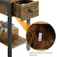 image 6 of Yaheetech 2-Tier End Table with Drawer Open Shelf Rustic Brown